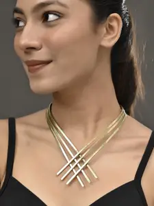 Silvermerc Designs Gold-Plated Layered Choker Necklace