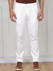 Thomas Scott Men Smart Straight Fit Easy Wash Cargos Trousers