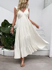 all about you Women Cap Sleeves Maxi Dress
