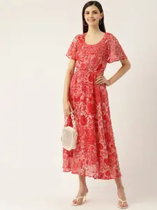 DressBerry Women Floral Print A-Line Maxi Dress