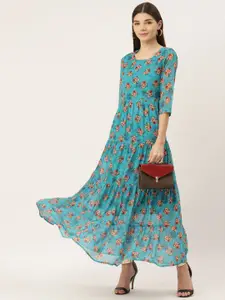 Deewa Women Floral Print Maxi Dress