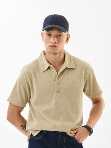 Snitch Men Polo Collar Slim Fit T-shirt