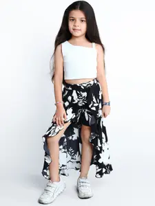 Ministitch Girls Printed Tp With Skirt