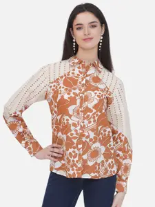 KALINI Women Classic Tailored Fit Floral Printed Semiformal Shirt