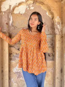 PINGAKSH  Women Floral Printed Peplum Top