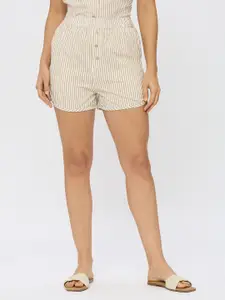 AMMARZO Women Cotton Seersucker Stripe Short