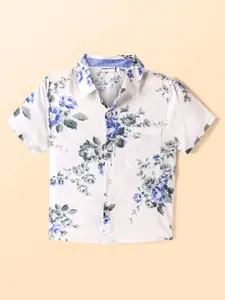 CrayonFlakes Boys Floral Opaque Printed Casual Shirt