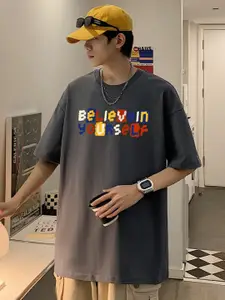 StyleCast x Revolte Men Typography Printed T-shirt