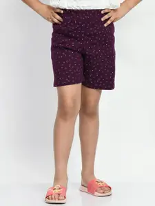 BAESD Girls Printed Regular Fit Shorts
