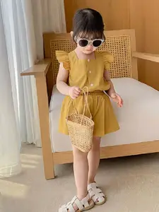 StyleCast x Revolte Girls Square Neck Pure Cotton Top & Shorts