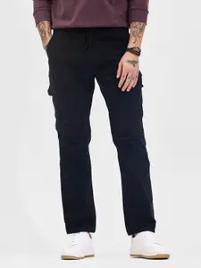 Snitch Men Mid-Rise Regular Fit Flat-Front Cargos