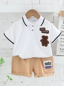 StyleCast x Revolte Boys Cartoon Printed Pure Cotton T-shirt With Shorts