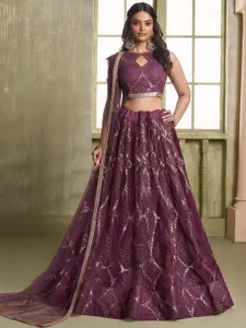 DIVASTRI Embellished Thread Work Semi-Stitched Lehenga & Unstitched Blouse With Dupatta
