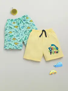 BUMZEE Boys Pack Of 2 Printed Regular Fit Shorts