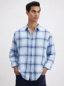 Pepe Jeans Men Tartan Checks Opaque Checked Casual Shirt