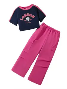 StyleCast x Revolte Girls Printed Round Neck Top With Trousers