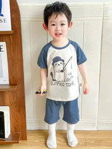 StyleCast x Revolte Boys Printed T-shirt with Shorts