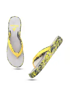 ASHUMAN Women Printed Thong Flip-Flops