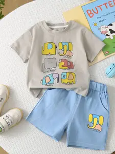 StyleCast x Revolte Boys Printed T-shirt with Shorts