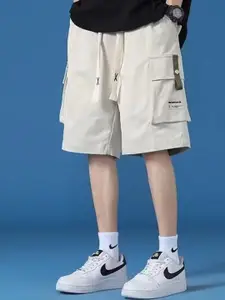 StyleCast x Revolte Men Solid Relaxed Fit Cargo Shorts