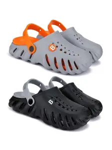 BERSACHE Boys Pack Of 2 Clogs Flip-Flops