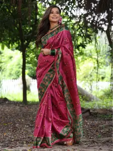 Anouk Woven Design Zari Tussar Saree