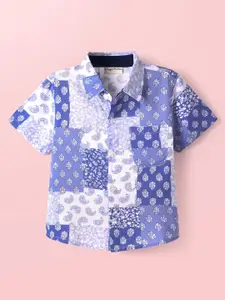 CrayonFlakes Boys Floral Opaque Printed Casual Shirt