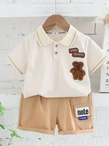 StyleCast x Revolte Boys Pure Cotton Printed T-shirt With Shorts