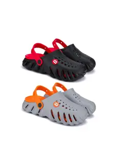 BERSACHE Boy Pack Of 2 Clogs Flip-Flops