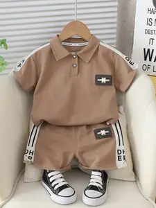 StyleCast x Revolte Boys Printed Pure Cotton T-shirt with Shorts