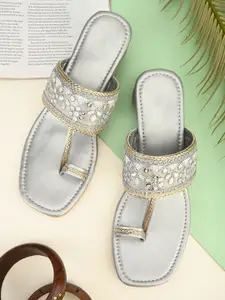 Froh Feet Women Embellished Block Heel Sandals