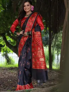 Anouk Ethnic Motifs Zari Tussar Saree