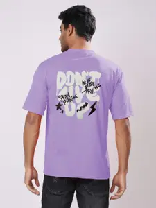 TQH Men Typography Printed Oversized Longline T-shirt