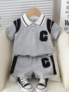 StyleCast x Revolte Boys Pure Cotton Printed T-shirt With Shorts