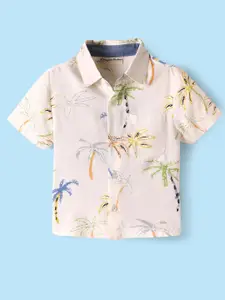 CrayonFlakes Boys Floral Opaque Printed Casual Shirt