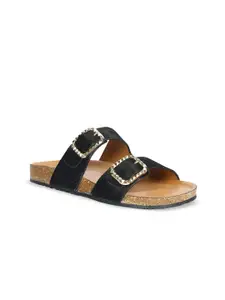 Saint G Embellished Women Slip-On Open Toe Flats with Buckles