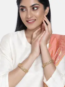 Anouk Set Of 2 Gold-Plated Stone Studded Glamorous kada Bangles