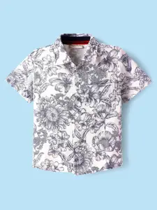 CrayonFlakes Boys Floral Opaque Printed Casual Shirt