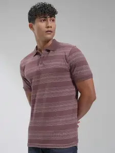 HIGHLANDER Men Polo Collar Drop-Shoulder Sleeves Slim Fit T-shirt