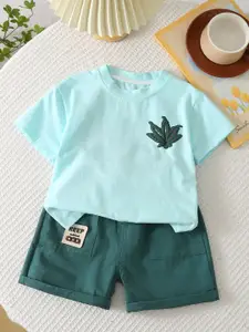 StyleCast x Revolte Boys Round Neck Pure Cotton T-shirt With Shorts