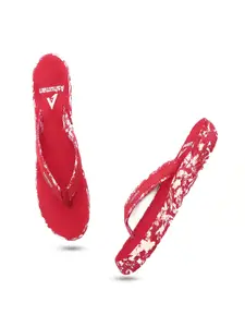 ASHUMAN Women Printed Thong Flip-Flops