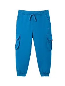 Honeyhap Boys Pure Cotton Mid-Rise Joggers