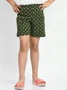 BAESD Girls Printed Regular Fit Regular Shorts