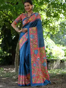 Anouk Woven Design Zari Silk Blend Tussar Saree