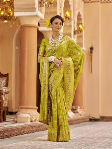 elora Ethnic Motifs Woven Design Zari Patola Saree