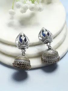 Biba Artificial Stones Studded And Beads Dome Shaped Jhumkas