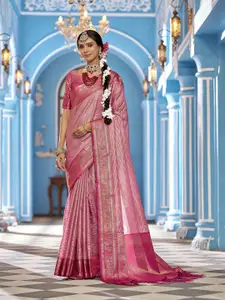 elora Woven Design Zari Silk Blend Kanjeevaram Saree