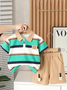 StyleCast x Revolte Boys Printed Pure Cotton T-shirt with Shorts