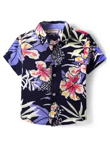CrayonFlakes Boys Floral Opaque Printed Casual Shirt