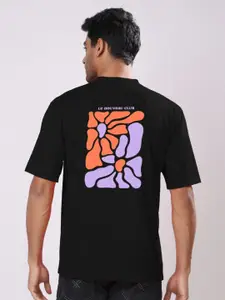 TQH Men Typography Printed Oversized Longline T-shirt